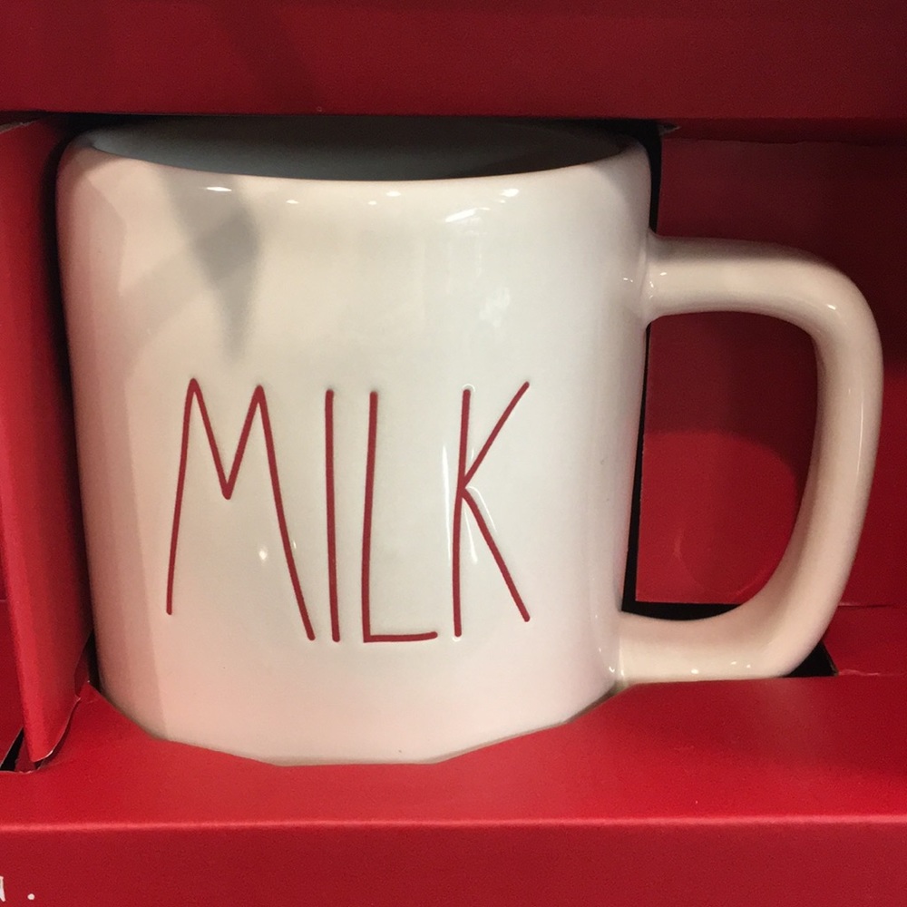 New Rae Dunn COOKIES & MILK Red Lettering Set - Picture 3 of 3
